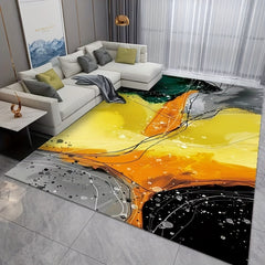 Modern Area Rug for Living Room Soft Polyester Fiber Carpet