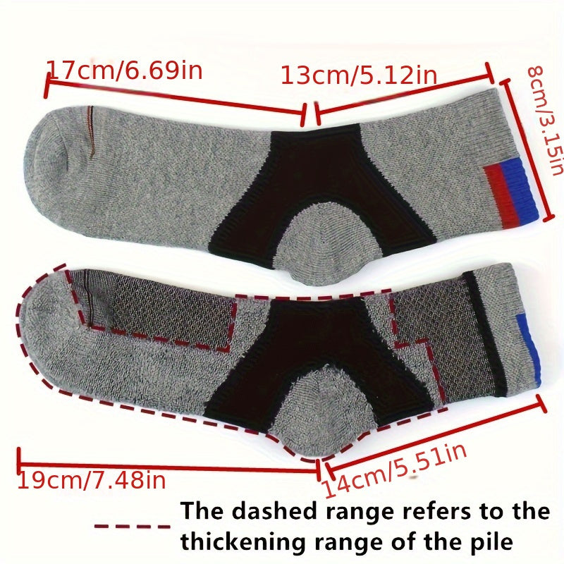 Men's Mid Crew Sport Socks Non Slip Shock Absorption Athletic Socks