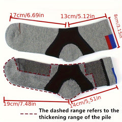 Men's Mid Crew Sport Socks Non Slip Shock Absorption Athletic Socks