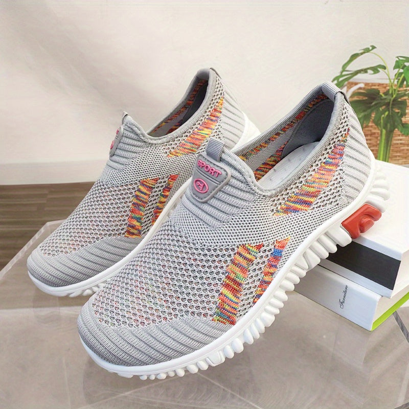 Women's Knitted Sock Shoes Low Top Slip On Casual Gym Walking Sneakers