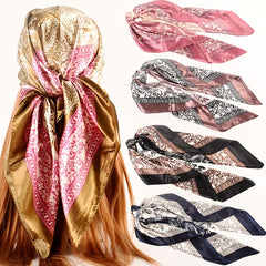 Printing Head Scarf Bandana Towel Two Tone Scarf Women's Shawl