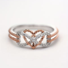 Heart Ring Rhinestones Ladies Accessories