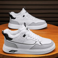 Men's Winter Skate Shoes Warm Plush Lining Non Slip Lace Up Outdoor Shoes