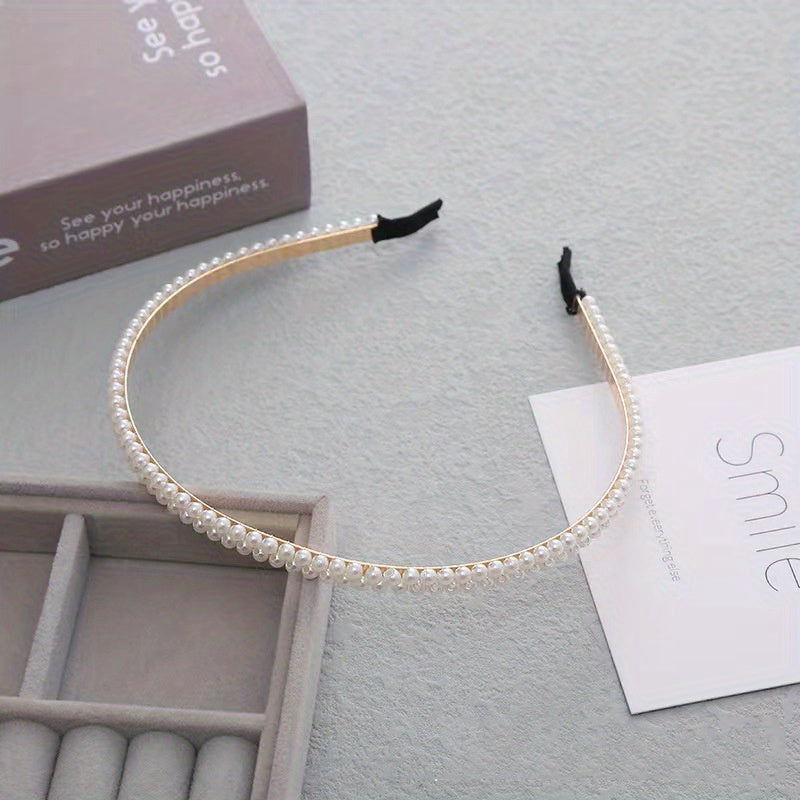 Faux Pearl Head Hoop Wedding Hair Accessories Bridal Headband