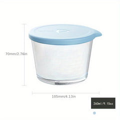 9.15oz Glass Fresh Keeping Box Microwave Bowl Refrigerator Food Storage Box