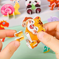 30pcs 3D Paper Puzzle Animals for Halloween Christmas Birthdays & Parties Festi