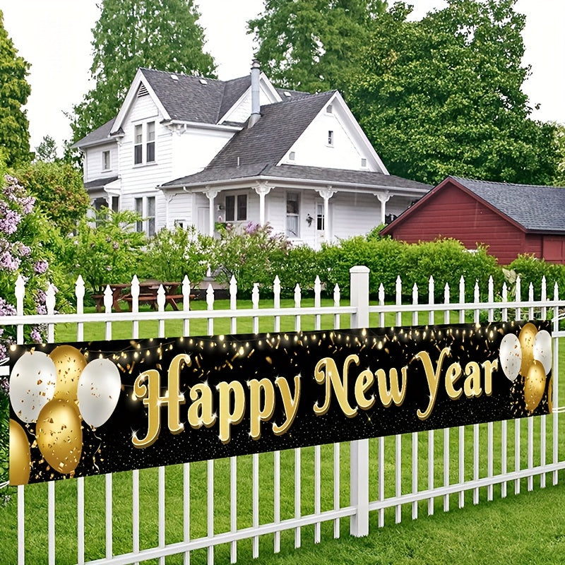 1pc Garden Yard Banner Year Party Decoration Supplies Hanging Year Indoor Outdoo