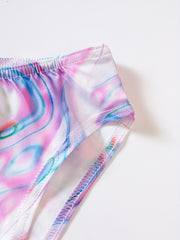 Girl's Tie Dye Bikini Set Tank Top & Briefs Beach Vacation Swimwear