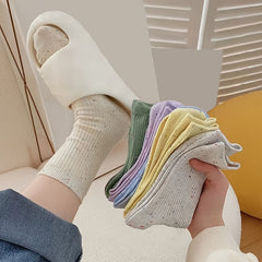 6 Pairs Polka Dot Socks Mid Tube Stockings