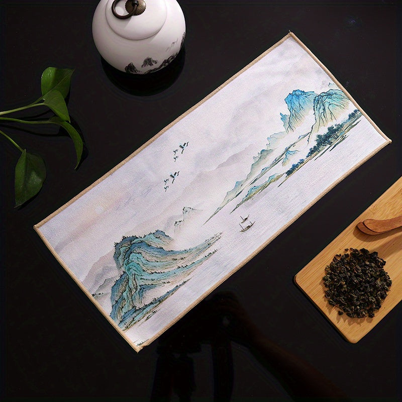 Absorbent Chinese Tea Napkin Table Mat Decorative Tea Towel