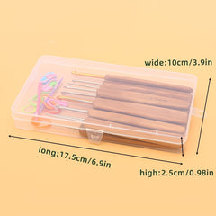 Crochet Hook Kit Bamboo Handle Needles DIY Weave Yarn Sewing