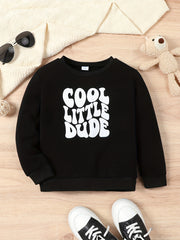 Toddler Kid's LITTLE DUDE Thermal Sweatshirt Long Sleeve Top