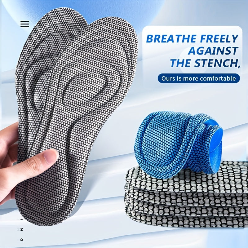 Memory Foam Insoles For Shoes Men Women Nano Antibacterial Massage Sport Insole