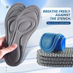 Memory Foam Insoles For Shoes Men Women Nano Antibacterial Massage Sport Insole
