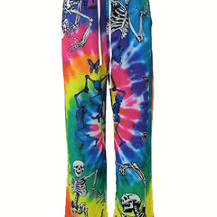 Tie Dye Drawstring Sweatpants Straight Leg Casual Pants for Men