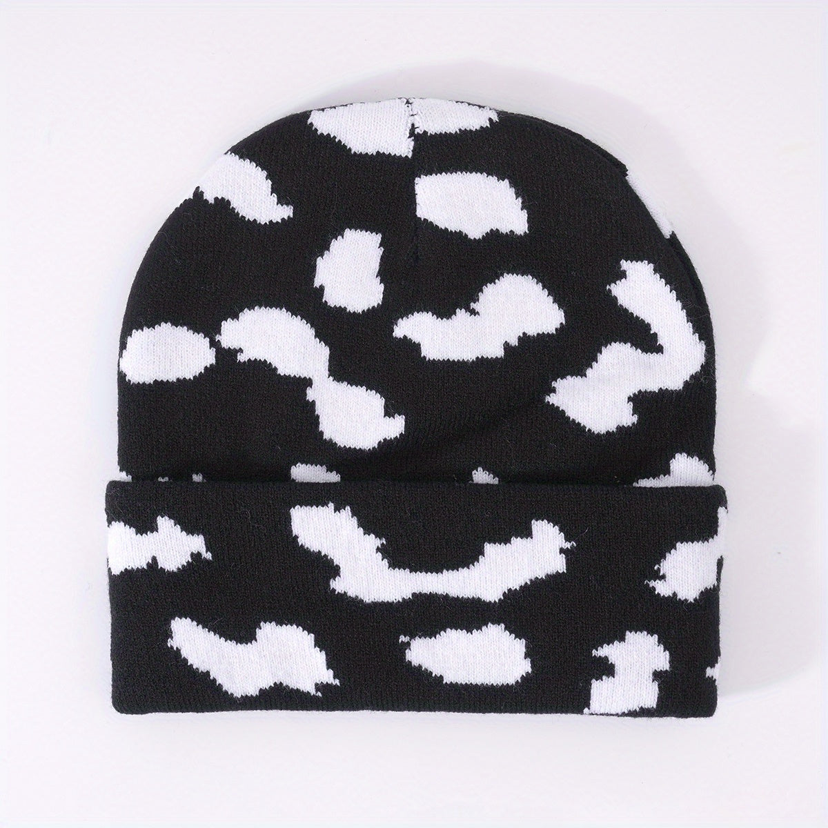 Men's Cloud Print Woolen Hat Warm Knitted Winter Headgear