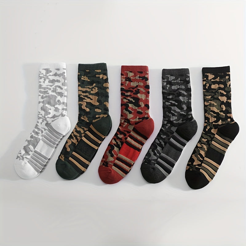 1Pair Crew Socks For Running Hiking Basketball Anti Slip Sport Socks