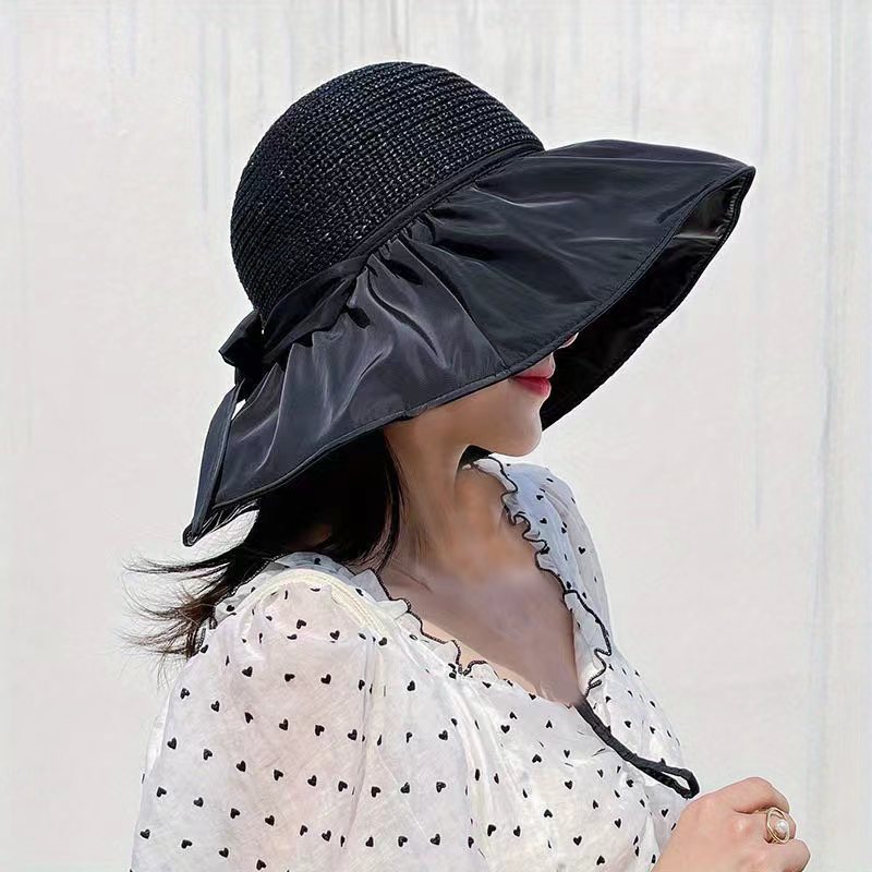 Foldable Bucket Hat Sunscreen Fisherman Hat Outdoor Travel Beach Hat