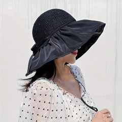 Foldable Bucket Hat Sunscreen Fisherman Hat Outdoor Travel Beach Hat