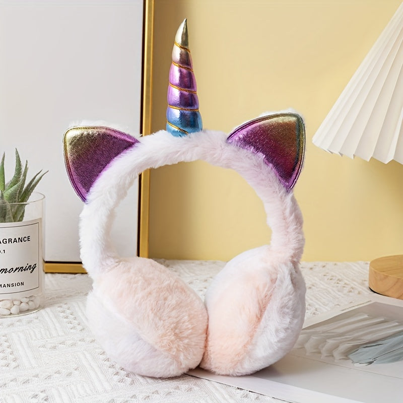 Unicorn Gradient Winter Warm Earmuffs Anti Freeze Ear Protector