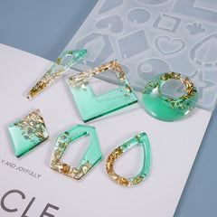 Crystal Drip Rubber Mold Irregular Shape Earrings Silicone Mold