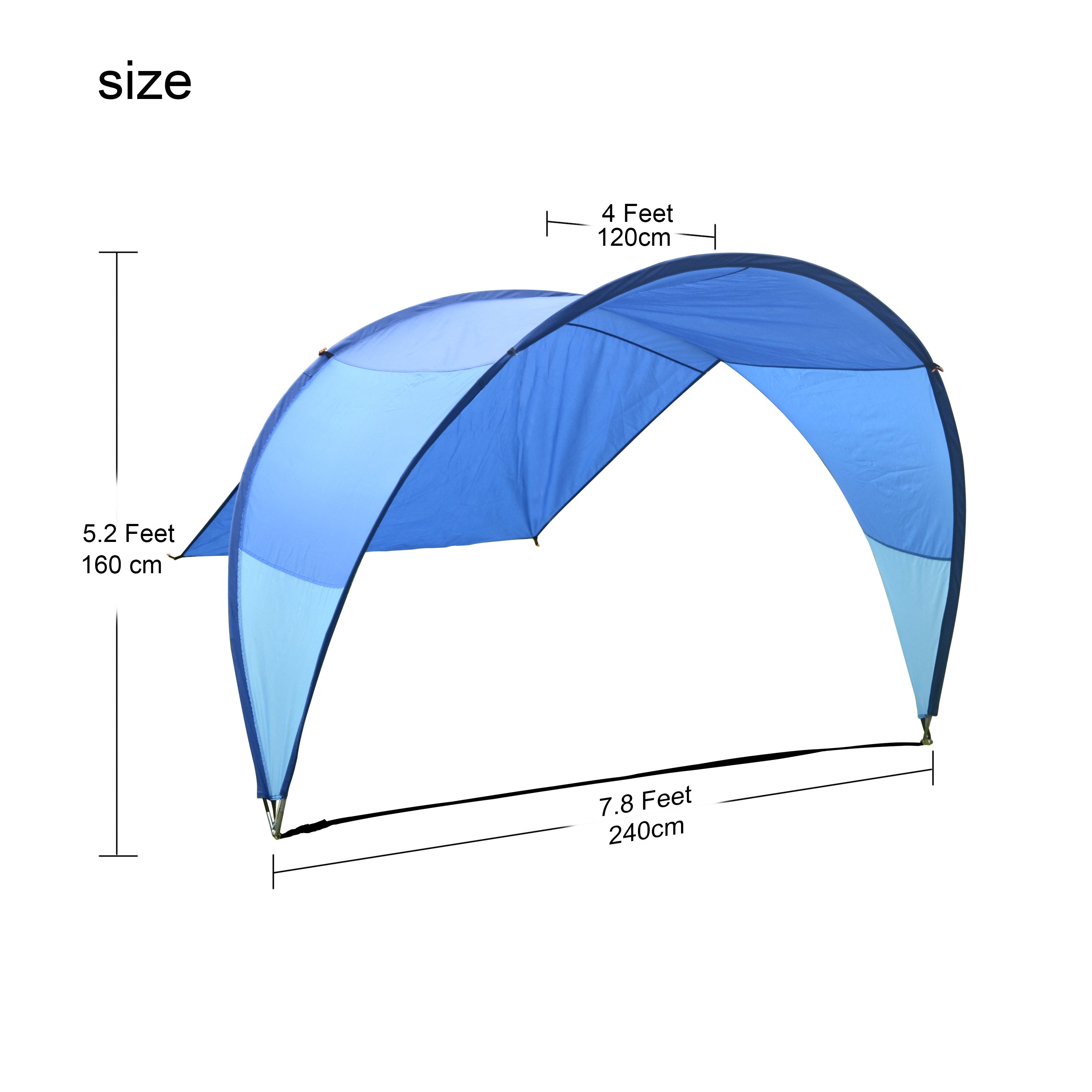 Large Beach Tent 4-6 Adults UV Protection Sun Shelter Camping Picnics Outdoor