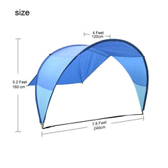 Large Beach Tent 4-6 Adults UV Protection Sun Shelter Camping Picnics Outdoor