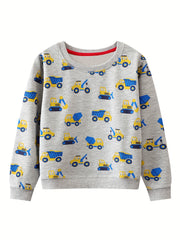 Kids Cartoon Truck Digger Sweatshirt