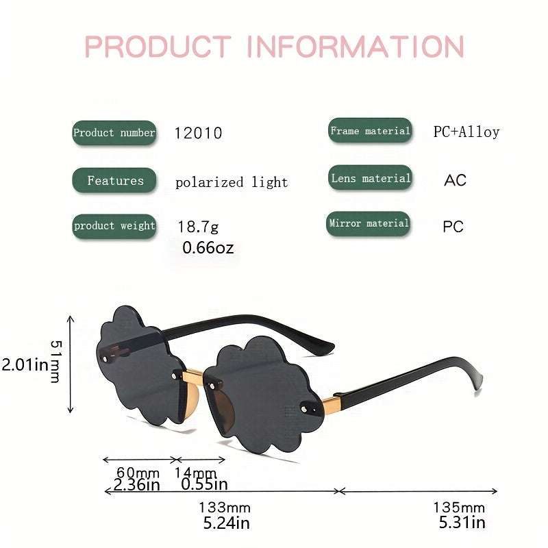 Y2K Cloud Frame Sunglasses Sun Protection for Holiday Party