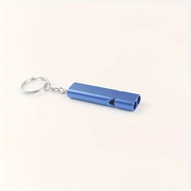 7pcs Aluminum Alloy Dual Frequency Survival Whistle Outdoor Life-saving Whistle