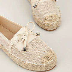 Women's Platform Espadrille Loafers Round Toe Slip-On Flats