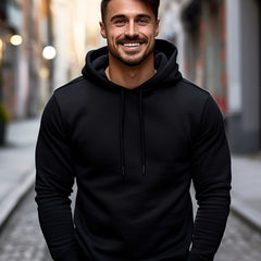 Men's Casual Hoodie Drawstring Pullover Sweatshirt