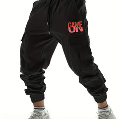 Game On Casual Cargo Pants Men's Joggers For Spring Summer
