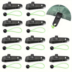 20pcs Tent Canopy Clip Buckle Kit with Binding Ropes Tarp Clips