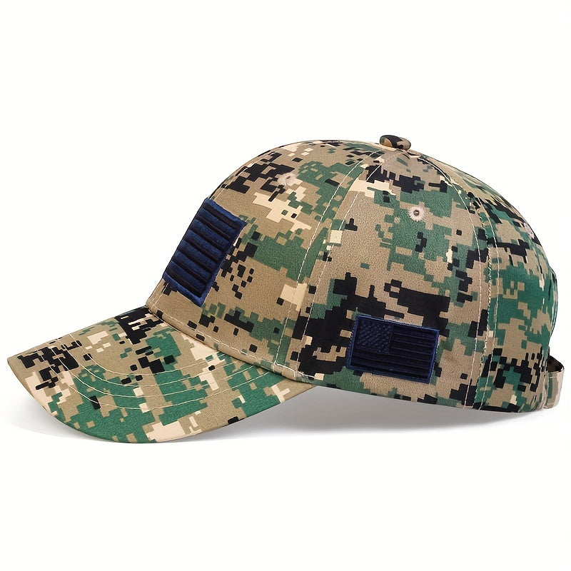 Camouflage Baseball Cap Army American Flag Embroidery Sun Hat