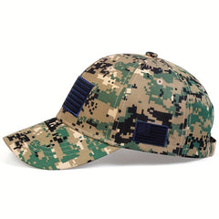 Camouflage Baseball Cap Army American Flag Embroidery Sun Hat