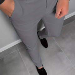 Slim Fit Stretch Dress Pants Men Semi-Formal Business Slacks
