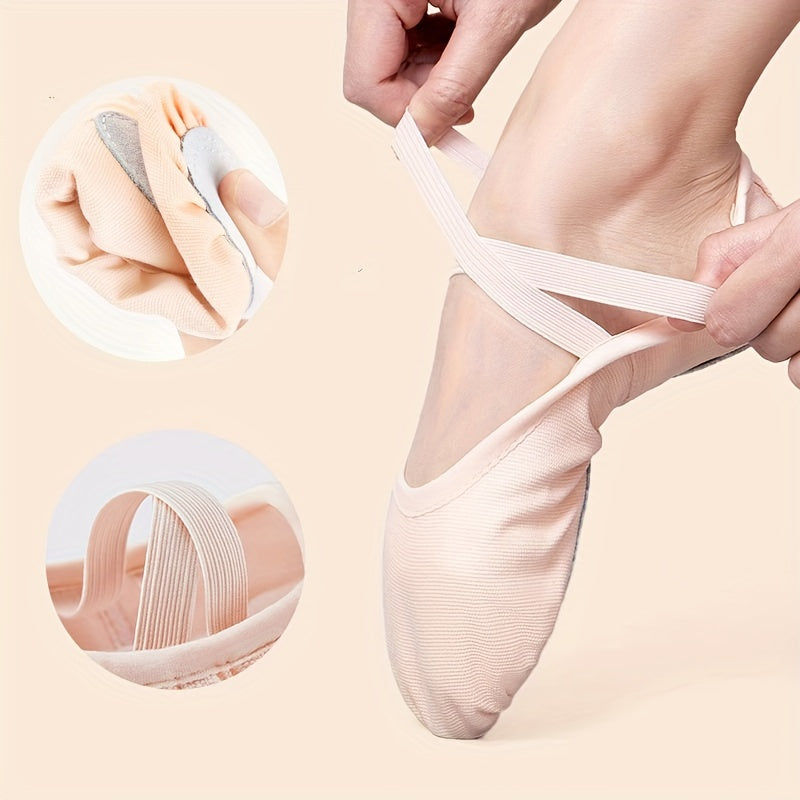 Kids Solid Dance Shoes Soft Sole Training Ballet Shoes
