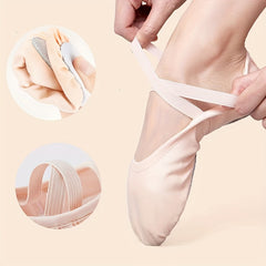 Kids Solid Dance Shoes Soft Sole Training Ballet Shoes