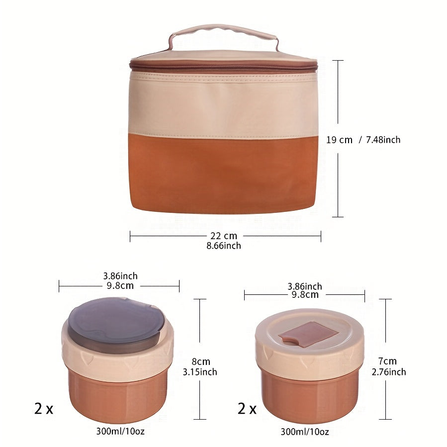 Leather Insulated Lunch Bag Reusable Lunch Box For Office Work School Picnic