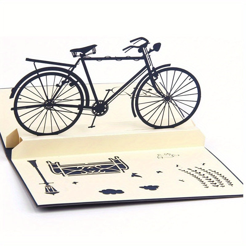 1pc Bicycle Pop up Card Bicycle Birthday Card 3D Bicycle Greeting Card Dad Card