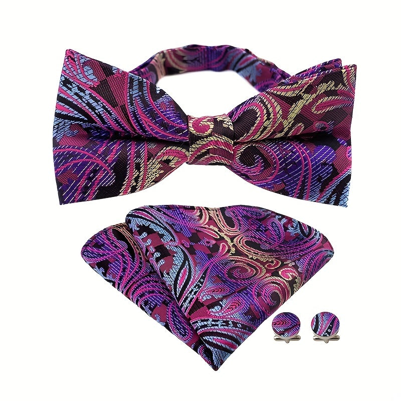 Stylish Paisley Bow Tie Set