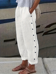 Solid Wide Leg Pants Women's Clothing