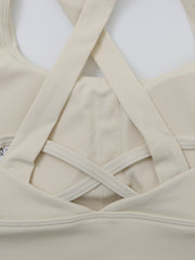 Criss Cross Straps Sporty Bra Shockproof Yoga Top