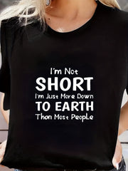 Women's Casual Loose T-Shirts Short Sleeve Crew Neck Active Tees