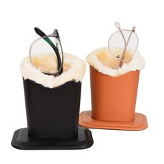 Plush Lined Eyeglasses Holder Stand Protective Glasses Display Case