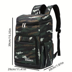 22L Waterproof Insulated Shoulder Bag for Camping and Hiking