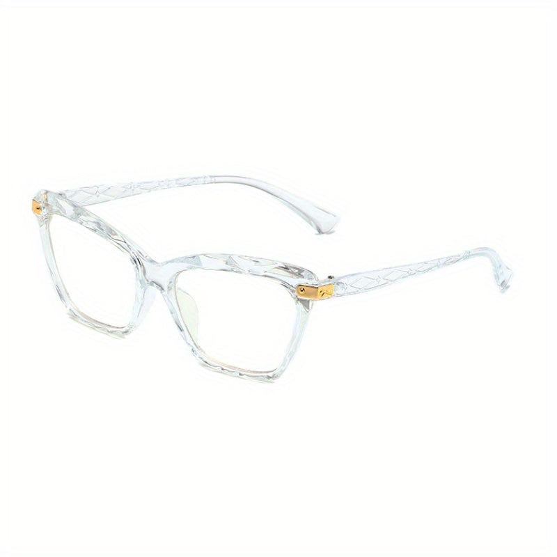 Cat Eye Anti Light Glasses For Women Men Students Jelly Frame