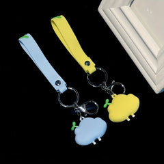 Cartoon Rubber Doll Grass Cloud Key Chain Bag Pendant for Students