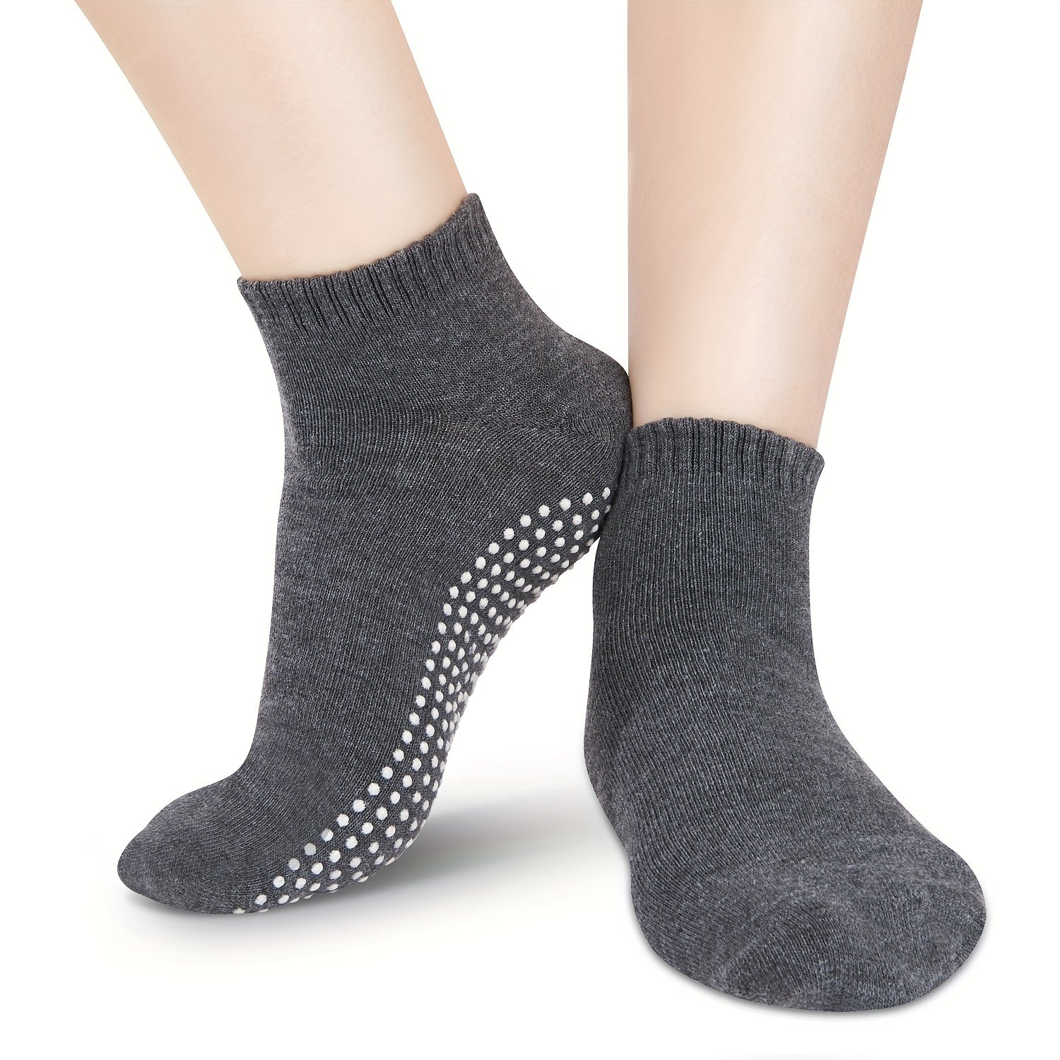 4 Pairs Women's Non-Slip Yoga Pilates Socks Breathable Training Socks